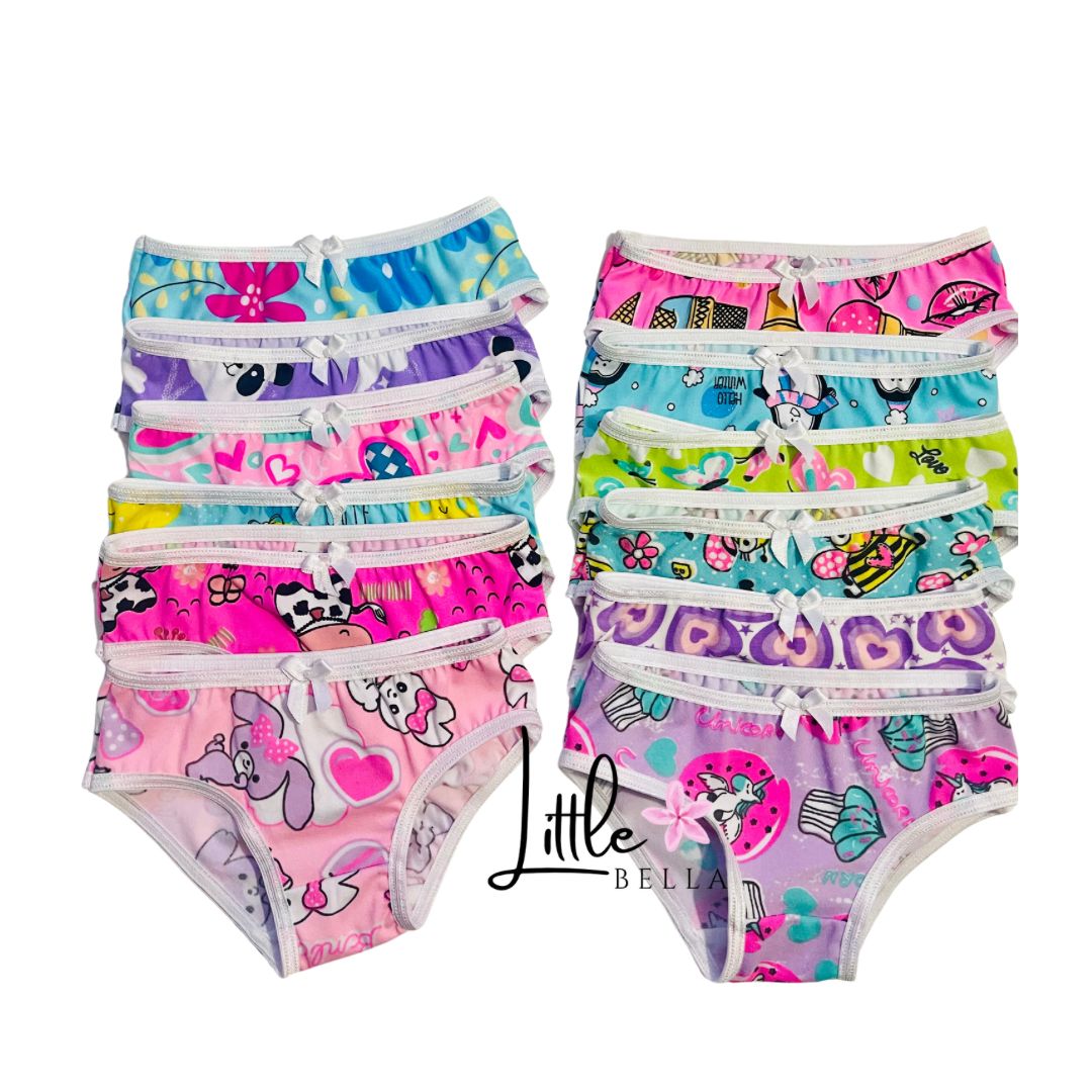 Docena pantie niña en algodon estampados