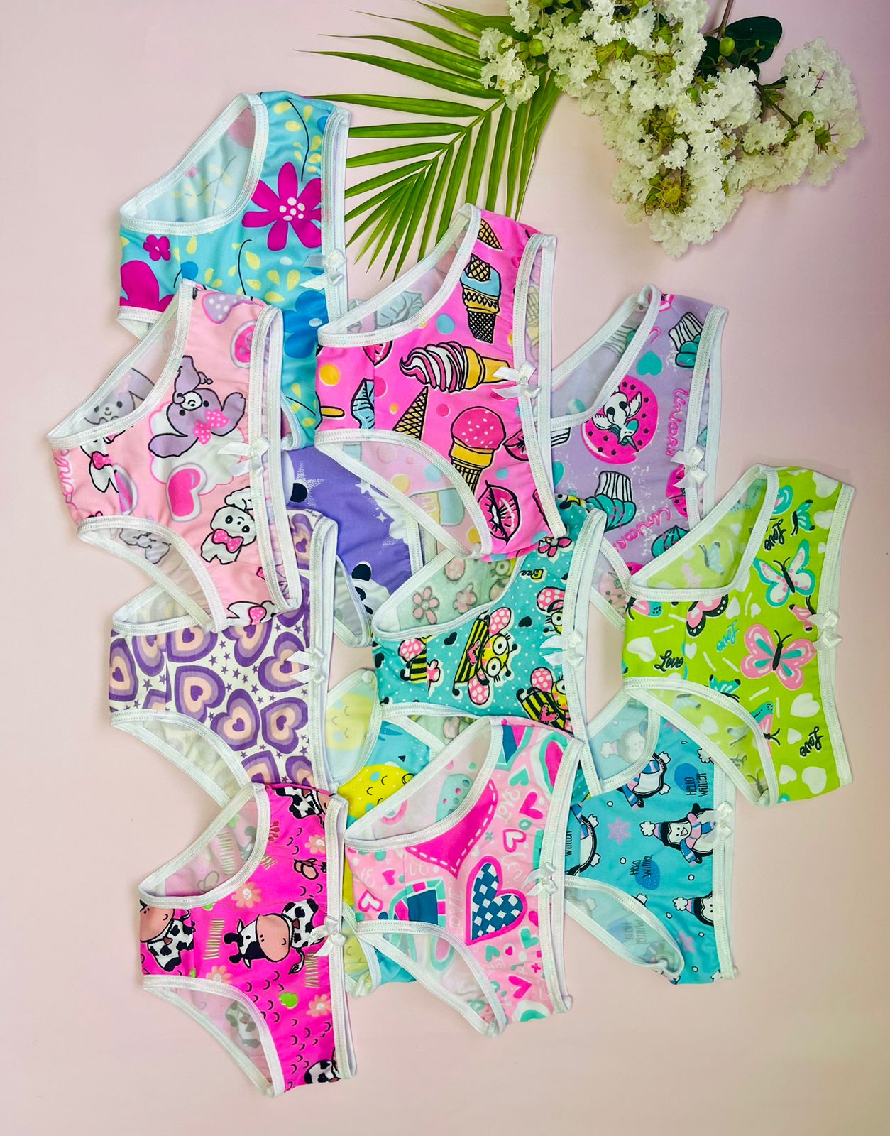 Docena pantie niña en algodon estampados