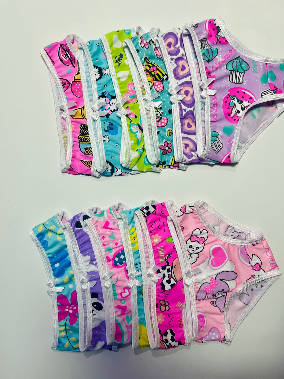 Docena pantie niña  en algodon estampados