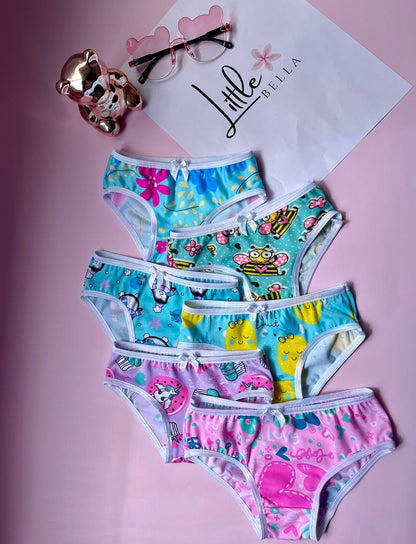 Docena pantie niña  en algodon estampados