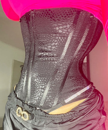 CINTURILLA CORSET DELUXE  17 VARILLAS DOBLE AJUSTE TORSO LARGO 3 NIVELES DE AJUSTES EFECTO RELOJ DE ARENA+ CIERRE